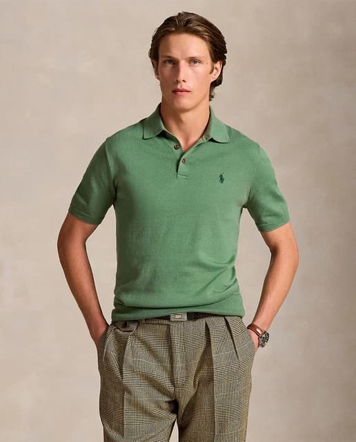 Polo Ralph Lauren Jersey de hombre de algodón con cuello de polo