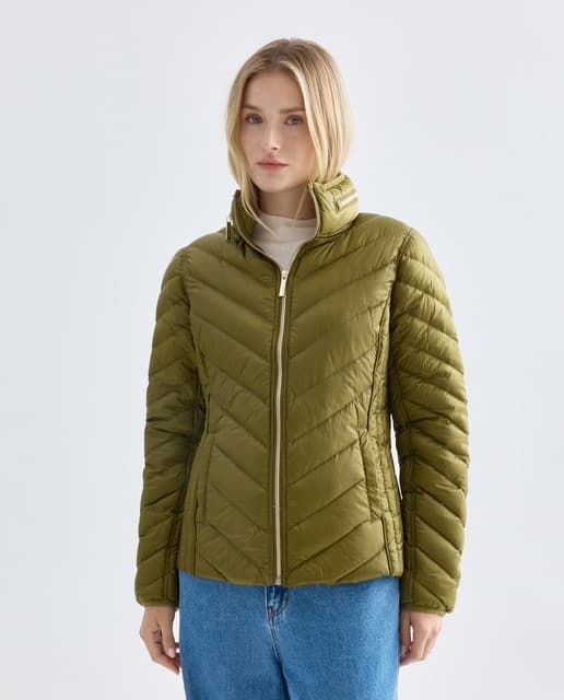 Michael Kors Plumífero de mujer Michael Michael Kors con capucha y cierre de cremallera