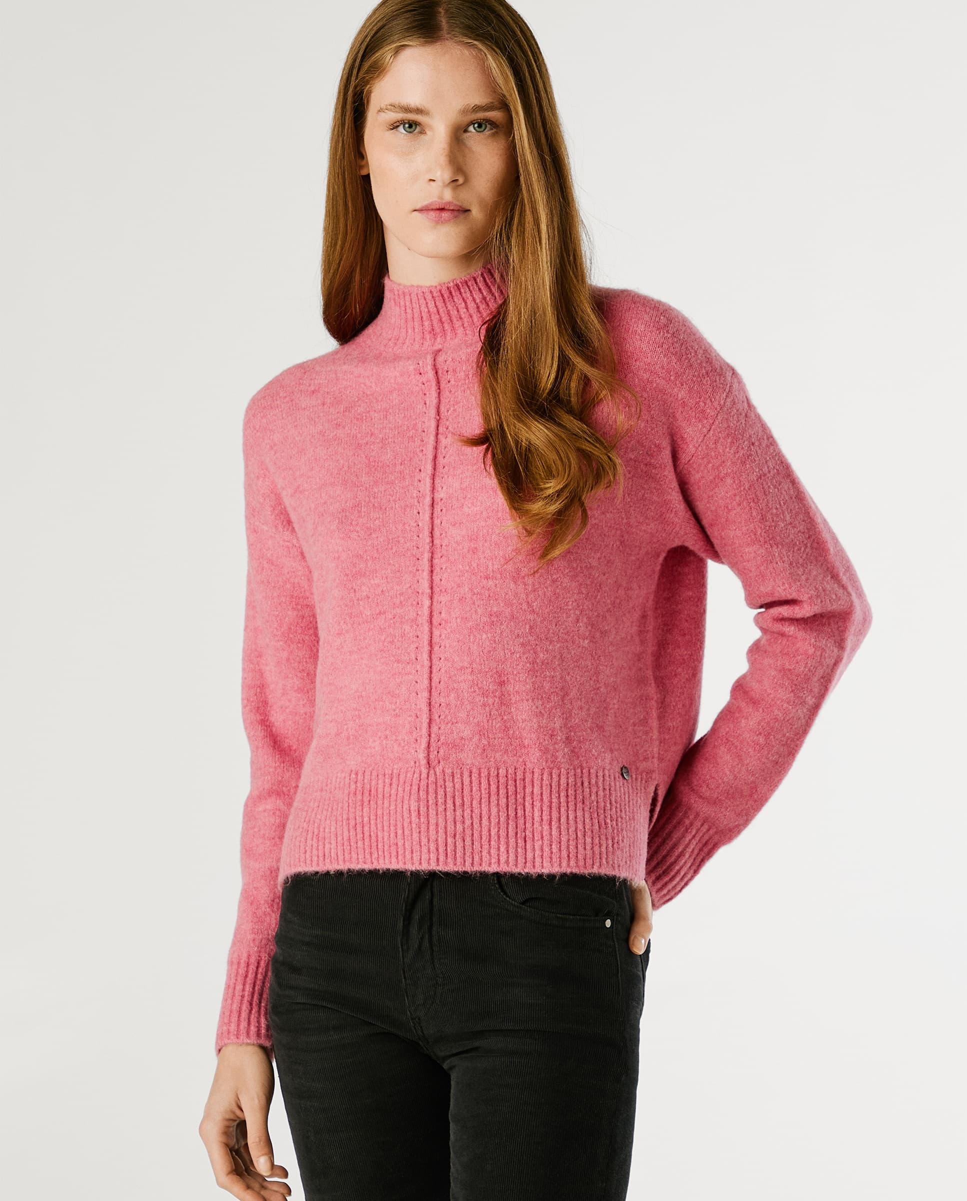 Pepe Jeans Jersey de mujer cuello perkins con costura central